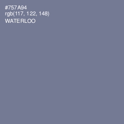 #757A94 - Waterloo  Color Image